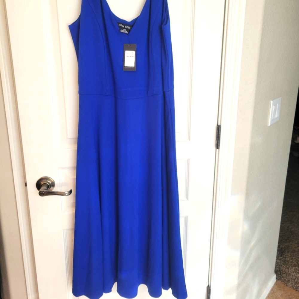 City Chic Cute Girl Dress, size 16, NWT, Cobalt Blue